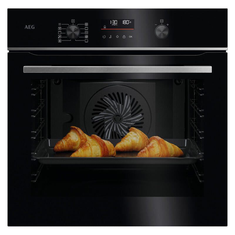 AEG - Pyrolytic Oven With Steambake - Black w/Stainless Steel Trim