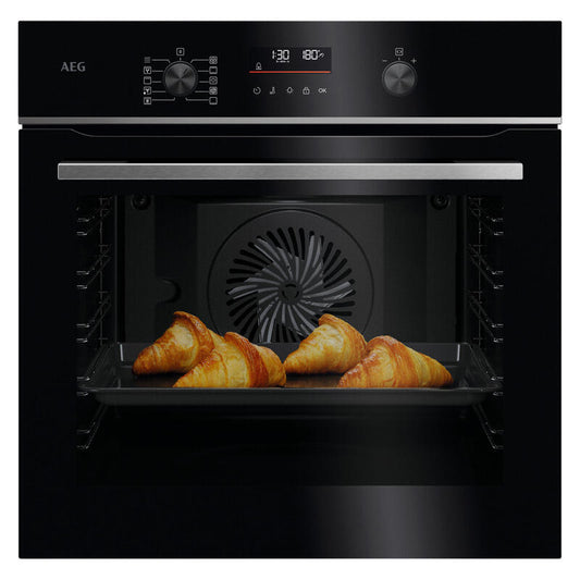 AEG - Pyrolytic Oven With Steambake - Black w/Stainless Steel Trim