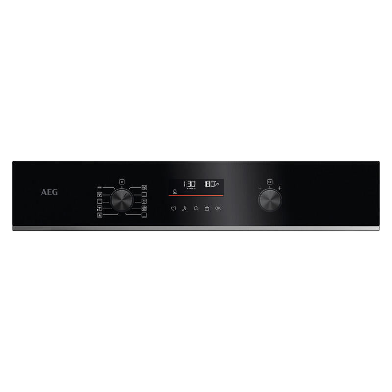 AEG - Pyrolytic Oven With Steambake - Black w/Stainless Steel Trim