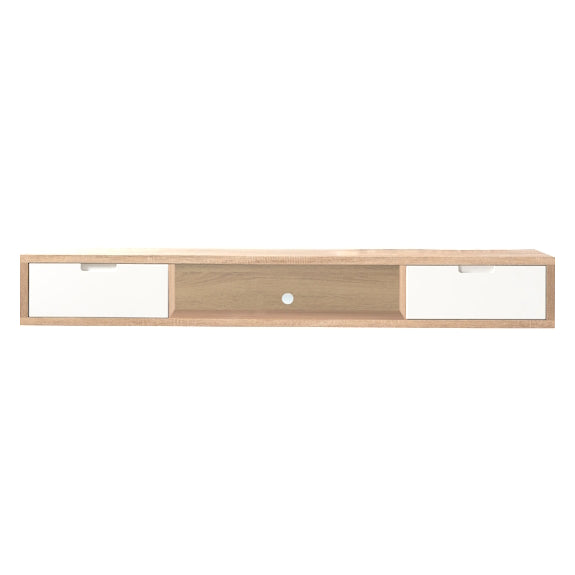 Air 1800mm Wall Mount Entertainment Unit - Light Oak/White