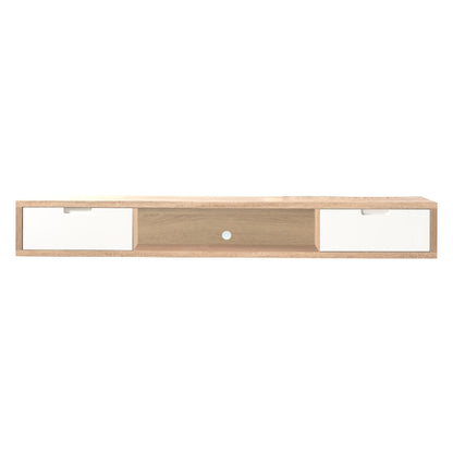Air 1800mm Wall Mount Entertainment Unit - Light Oak/White