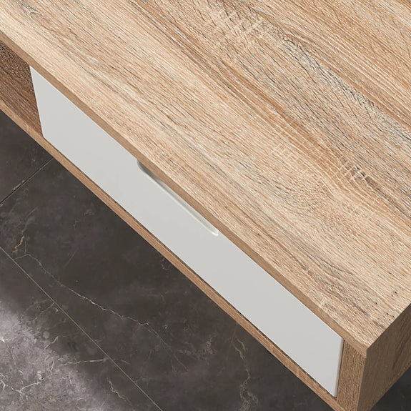 Air 1800mm Wall Mount Entertainment Unit - Light Oak/White