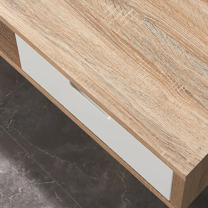 Air 1800mm Wall Mount Entertainment Unit - Light Oak/White