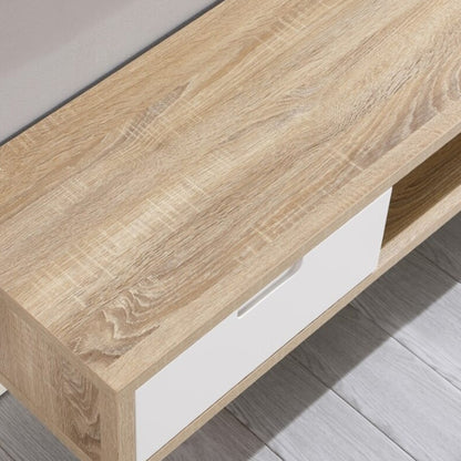 Air 2000mm Wall Mount Entertainment Unit - Light Oak/White