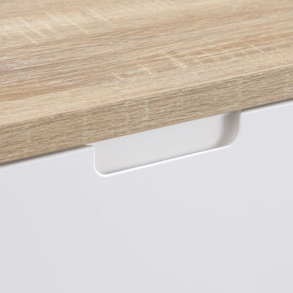 Air 2000mm Wall Mount Entertainment Unit - Light Oak/White