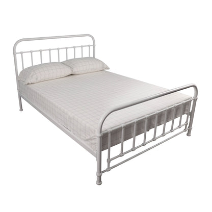 Akira Double Metal Bed - White