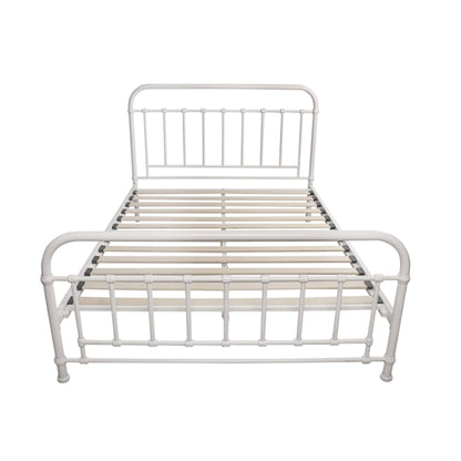 Akira Double Metal Bed - White
