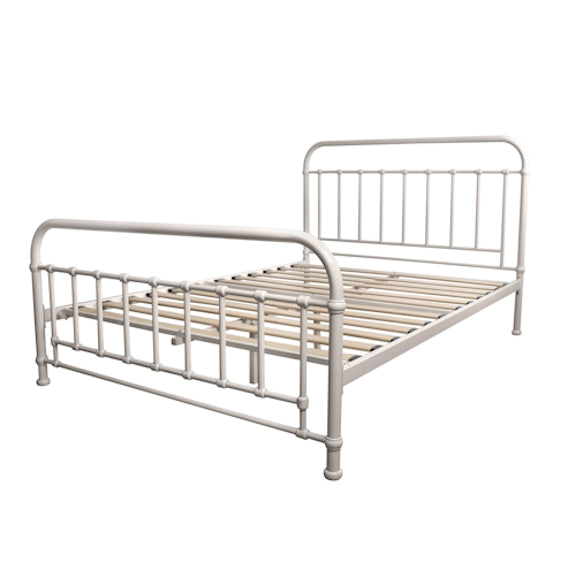 Akira Double Metal Bed - White