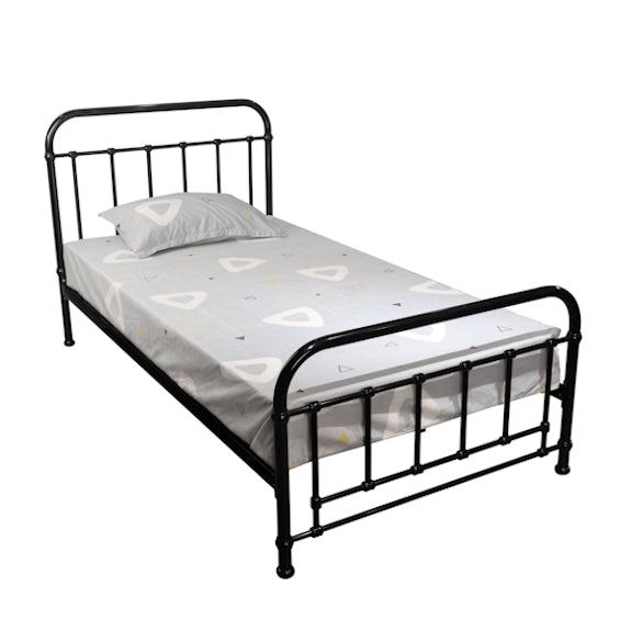 Akira Single Metal Bed - Black