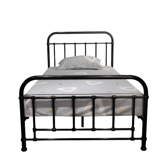 Akira Single Metal Bed - Black