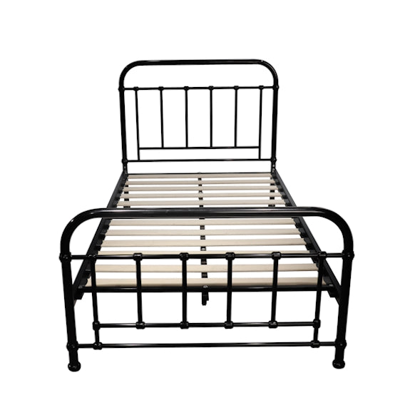Akira Single Metal Bed - Black