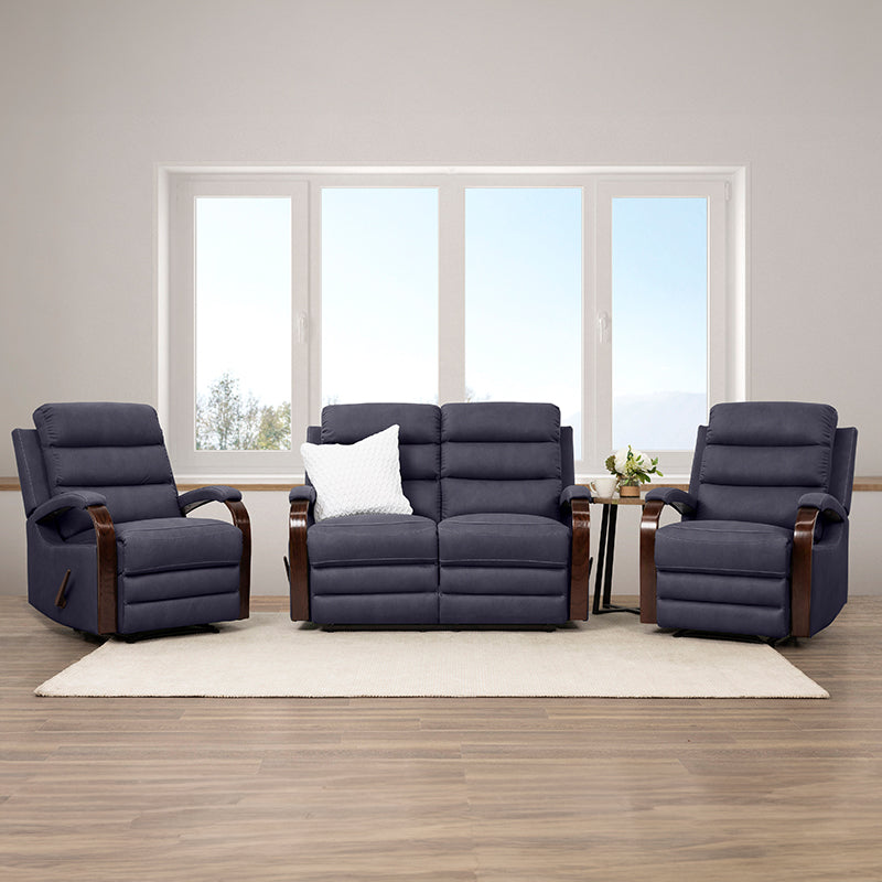 Alamo Fabric Recliner - Navy