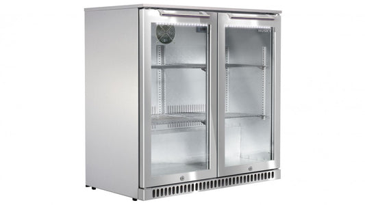 HUSKY DOUBLE GLASS DOOR ALFRESCO DRINK CHILLER 190L
