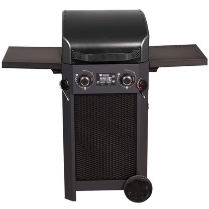 Artusi 240v Electric 2 Burner BBQ with Folding Shelves and Cabinet