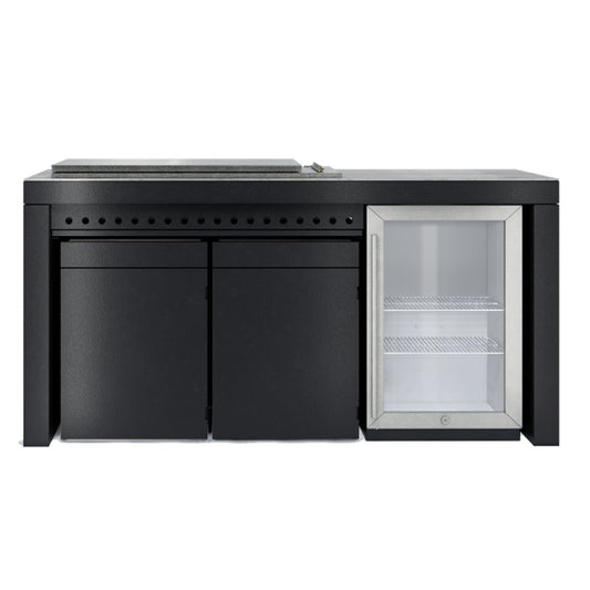 Artusi 1900mm Outdoor Kitchen Cabinet Aperto Ferro - Cosmopolita Grey