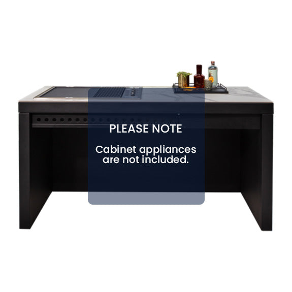 ARTUSI OUTDOOR KITCHEN CABINET APERTO FERRO TORANO STATUARIO 1900mm