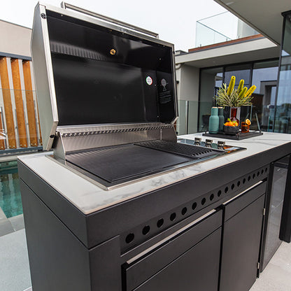 ARTUSI OUTDOOR KITCHEN CABINET APERTO FERRO TORANO STATUARIO 1900mm