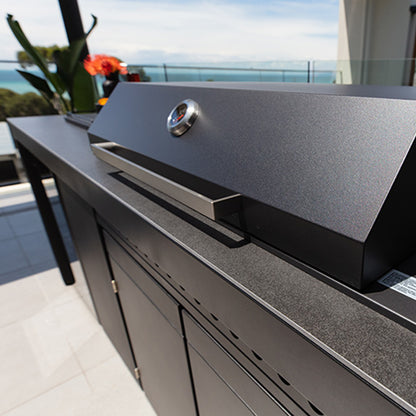 Artusi 2400mm Outdoor Kitchen Cabinet Aperto Ferro - Impera Black