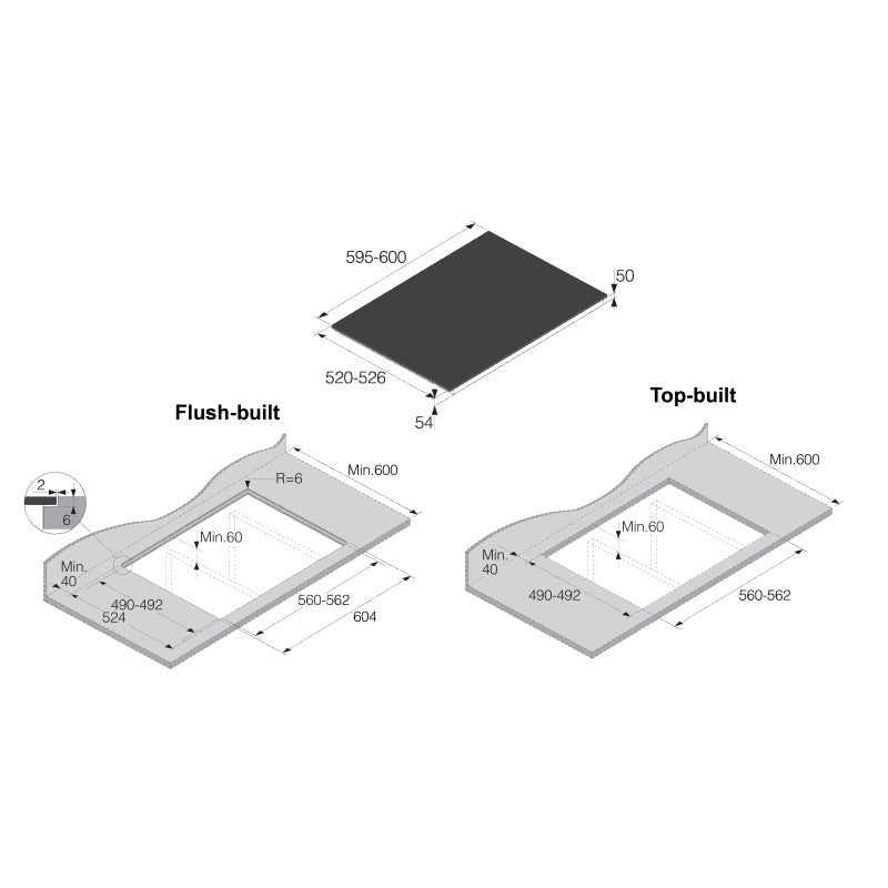Asko 60cm Zone Bridge Induction Cooktop - Black
