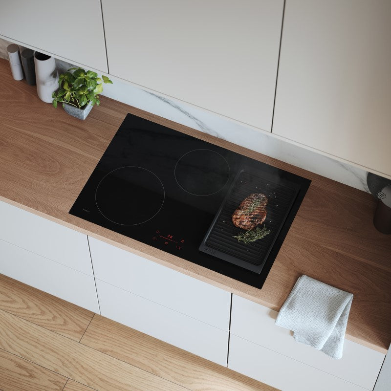 Asko 80cm 4 Zone Bridge Induction Cooktop - Black