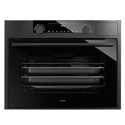 ASKO 45cm Built-In Combination Steam Oven -  Black Steel