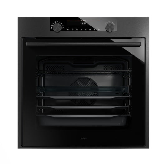 ASKO 60cm Pyrolytic Electric Built-In Oven - Black Steel