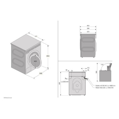 ASKO 8kg Front Load Washing Machine - White (Classic Steel Seal)