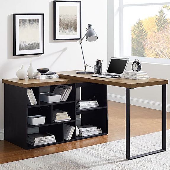 Aspire Desk - Dark Oak/Black