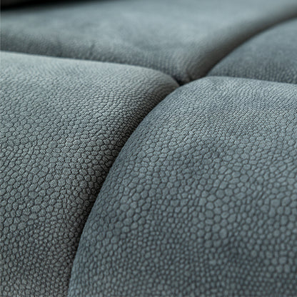 Augustus 5 Seater Corner Fabric Recliner Lounge - Dark Grey