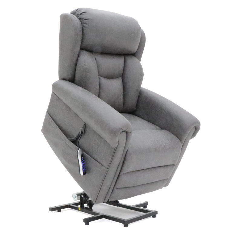 Avante Bolton Lift & Recline Arm Chair in Carbon Fabric - Standard Sized