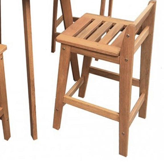 Avoca 5 Piece Timber Bar Table Set - Teak