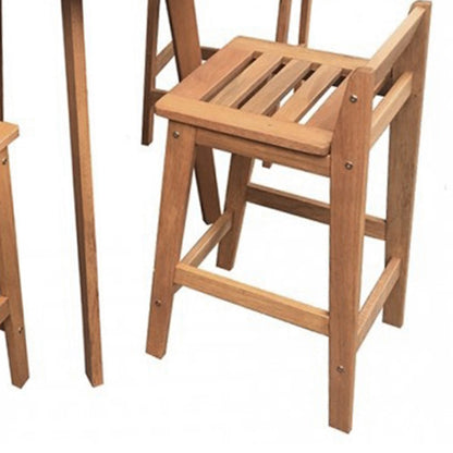 Avoca 5 Piece Timber Bar Table Set - Teak