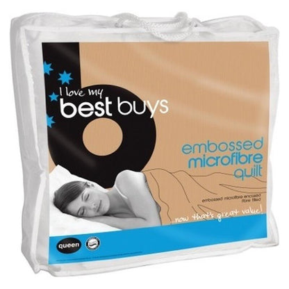 Best Buys Embossed Microfibre Quilt - Double