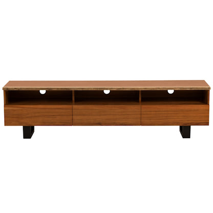 Baxter 2100mm Timber Entertainment Unit - Blackwood