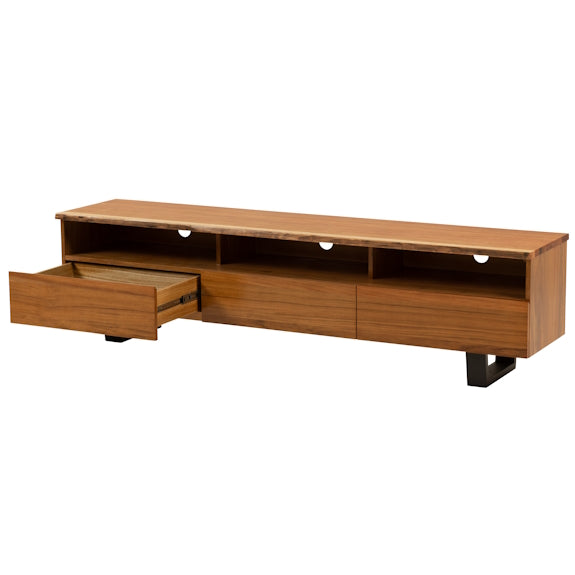 Baxter 2100mm Timber Entertainment Unit - Blackwood