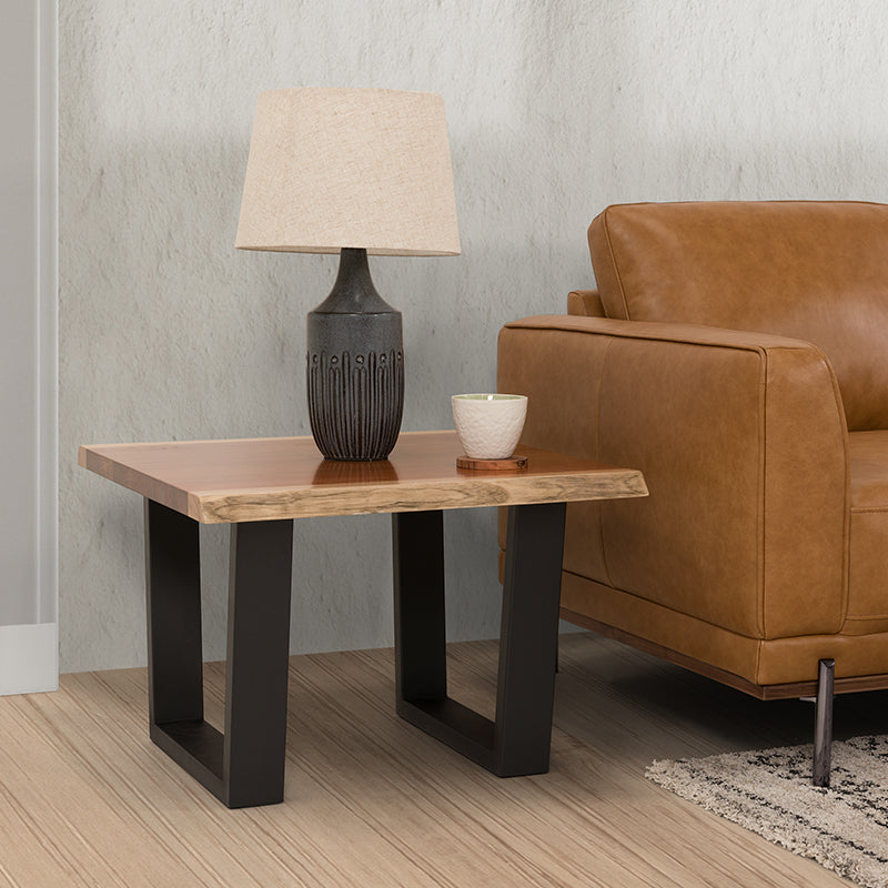 Baxter Live Edge Lamp Table - Blackwood