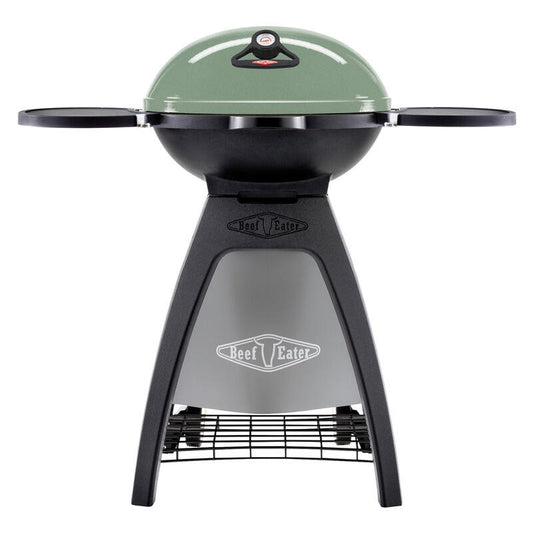 BEEFEATER BIGG BUGG  2 BURNER BENCHTOP BBQ W/TROLLEY  GREEN 2 BURNER