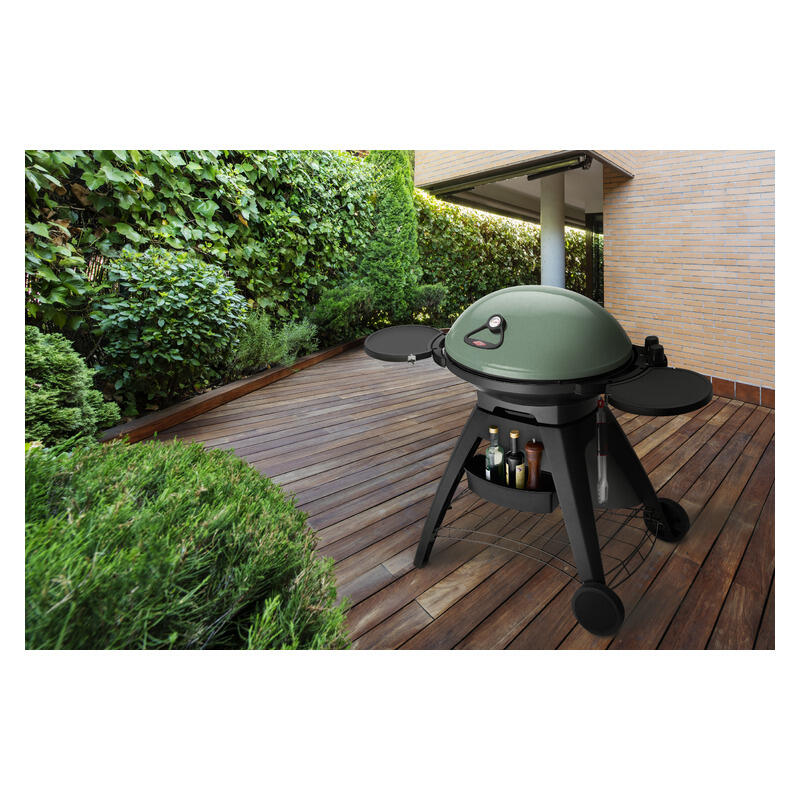 BEEFEATER BIGG BUGG  2 BURNER BBQ W/TROLLEY  GREEN 2 BURNER