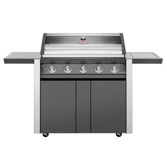 BeefEater 1600 Series Dark 5 Burner BBQ & Trolley with Side Burner
