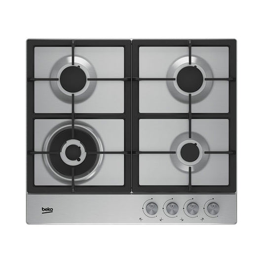 Beko 60cm Stainless Steel Gas Cooktop