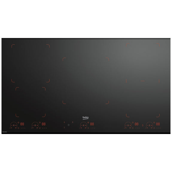 Beko 90cm 5 Zone Induction Cooktop - Black