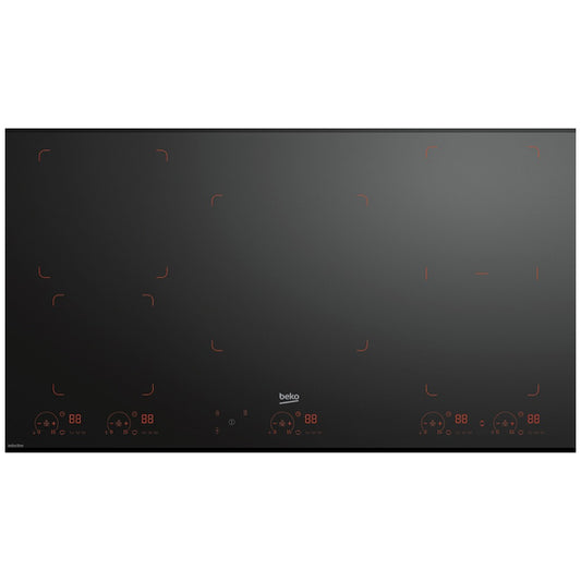 Beko 90cm 5 Zone Induction Cooktop - Black