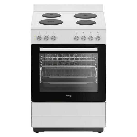 BEKO ELECTRIC UPRIGHT COOKER WITH ELECTRIC COOKTOP - WHITE 60cm