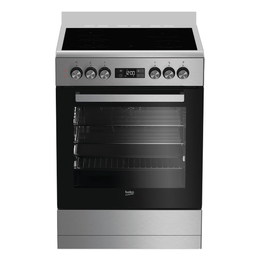 Beko 60cm Electric Upright Cooker - Stainless Steel