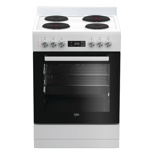 Beko 60cm Electric Upright Cooker - White