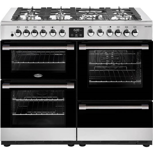Belling 110cm CookCentre Dual Fuel Upright Cooker - Stainless Steel