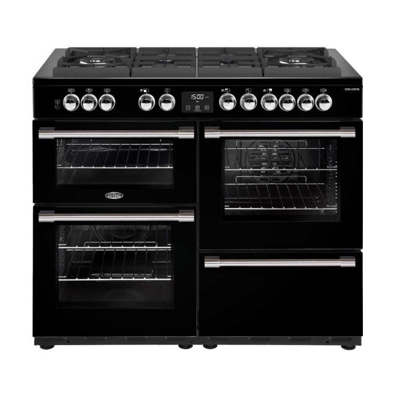 Belling 110cm CookCentre Gas Through Glass Electric Oven - Black