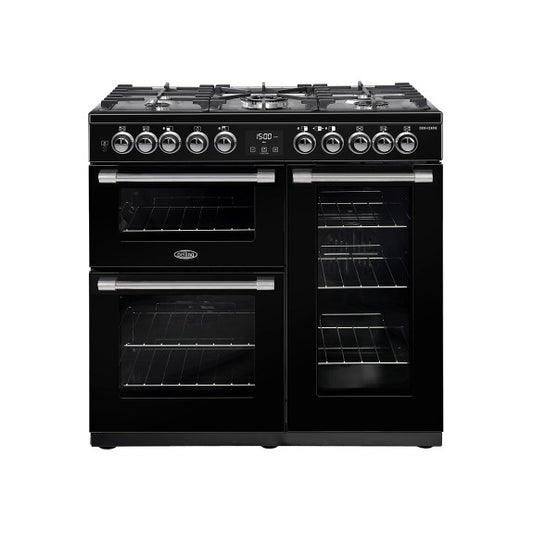 BELLING COOKCENTRE DUAL FUEL BLACK UPRIGHT 90CM