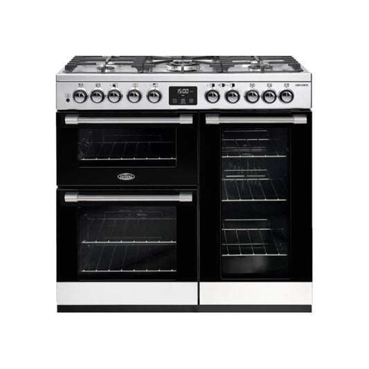 Belling 90cm CookCentre Dual Fuel Upright Cooker - Stainless Steel