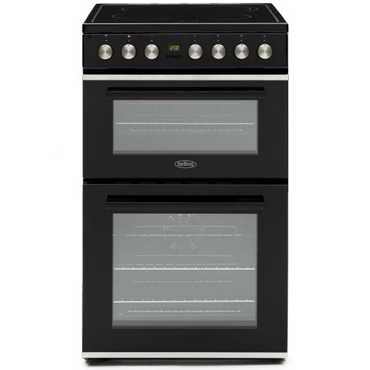 Belling 54cm Double Door Ceramic Upright Cooker - BLack